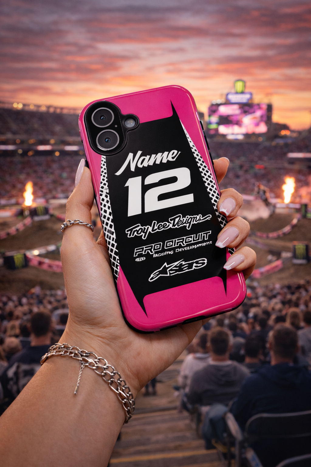 Motocross Phone Case — Racer Pink