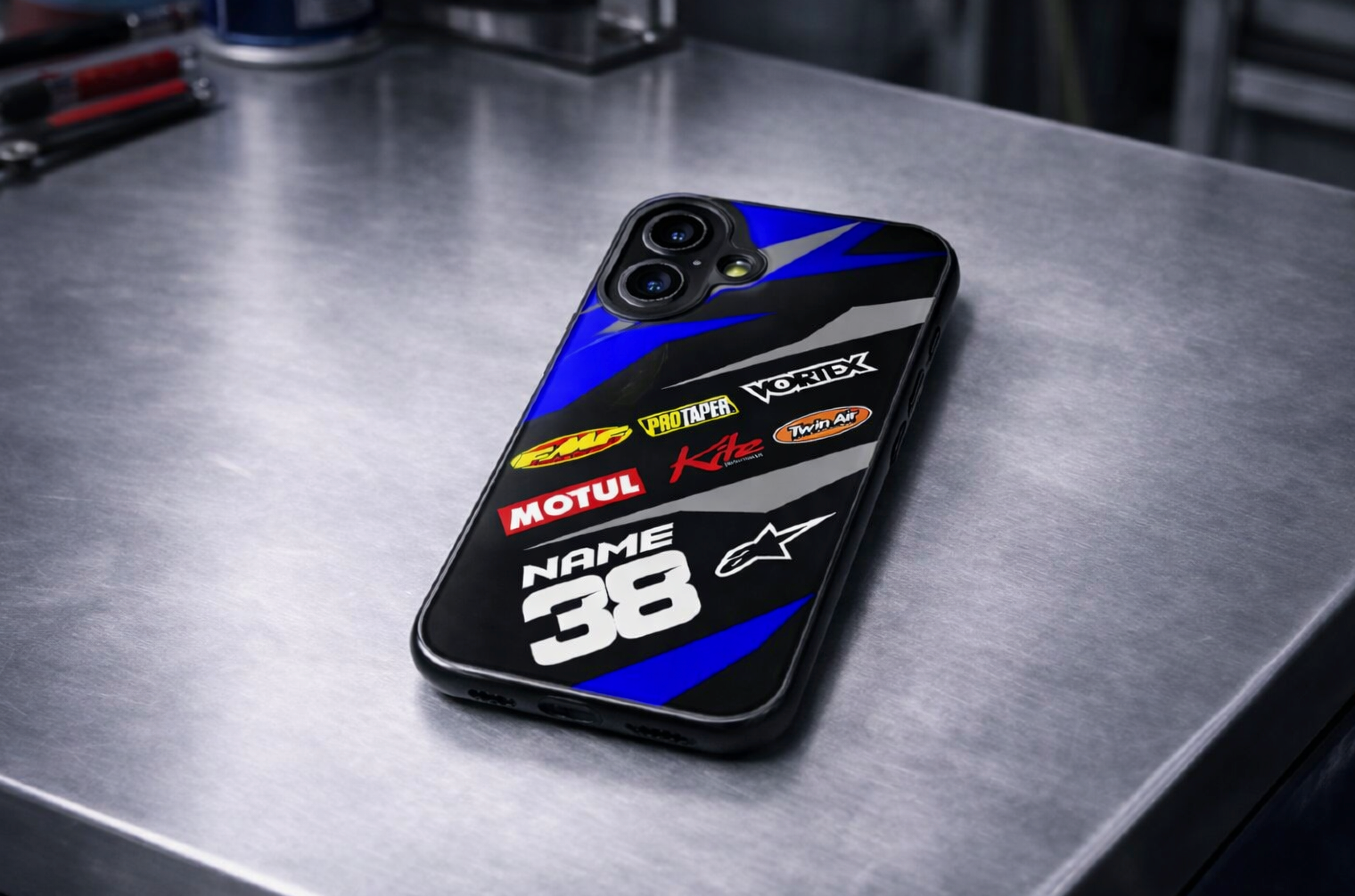 Motocross Phone Case — Blue Crew